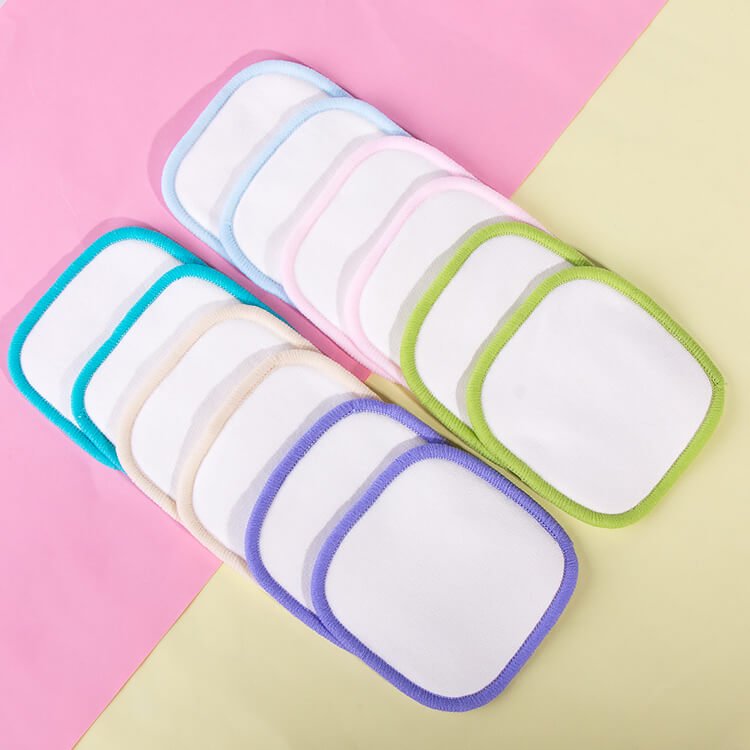 Stacked colorful reusable face pads | Ibannboo
